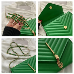 Retro PU Leather Shoulder Bag Tassel Handbag