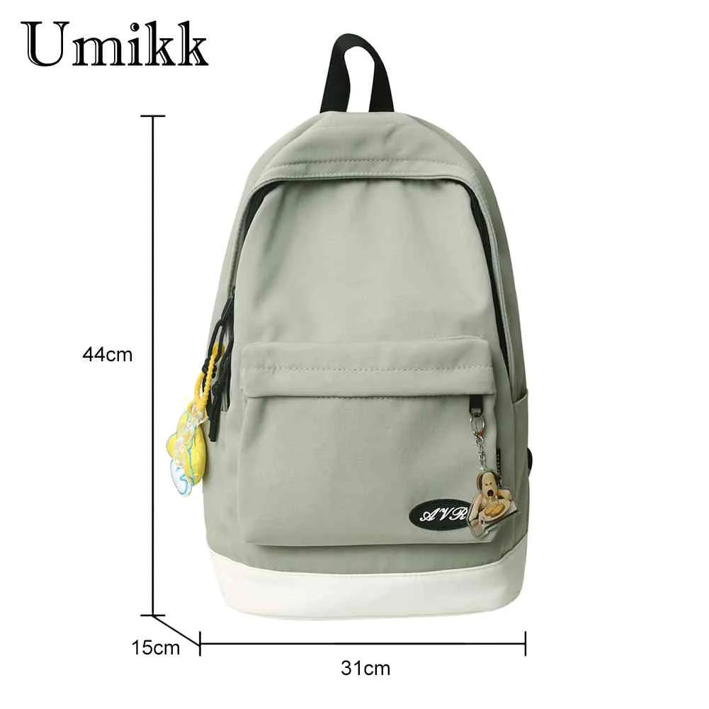 Large School Book Bag with Pendants for Travel