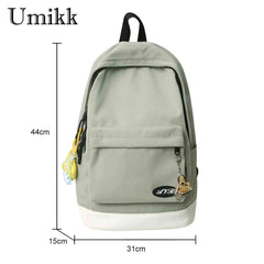 Large School Book Bag with Pendants for Travel