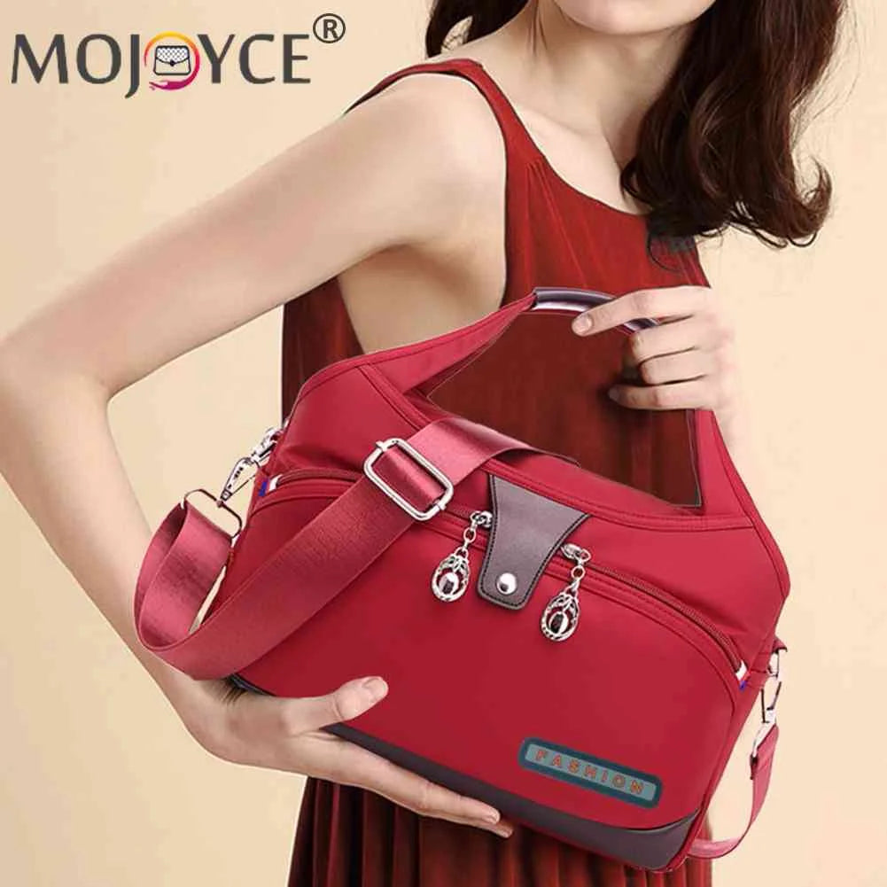 Women's Large Shoulder Bag with Zipper Closure