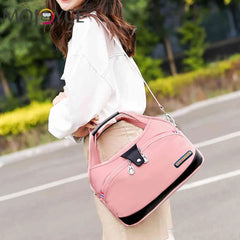Women's Large Shoulder Bag with Zipper Closure