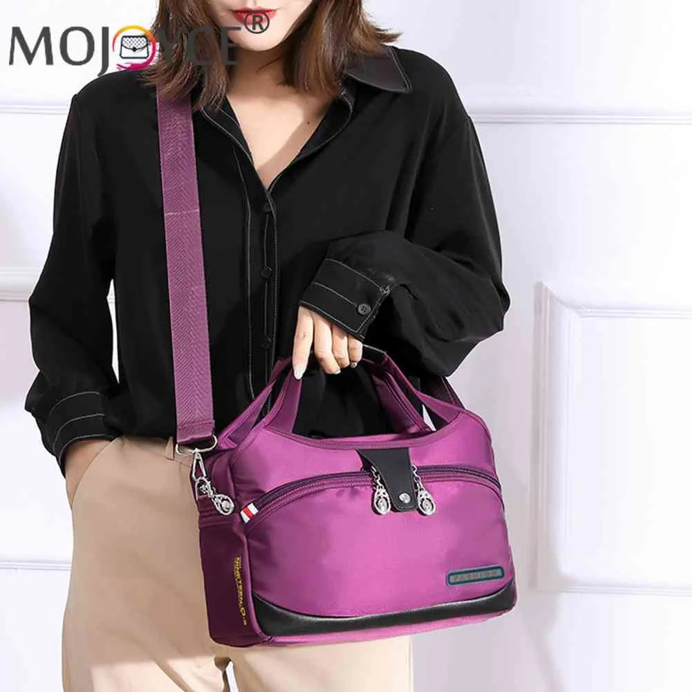 Women's Large Shoulder Bag with Zipper Closure