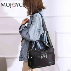Women's Large Shoulder Bag with Zipper Closure