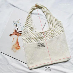 Women's Shoulder Bag Knit Tote Purse Satchel Travel Carry Messenger