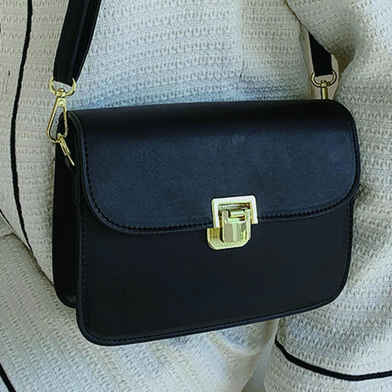 Small Square Flap Crossbody Bag High PU Leather Handbags