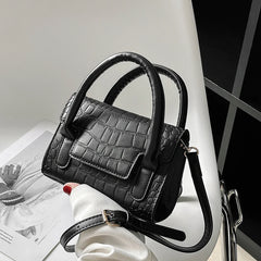 Solid Stone Grain Shoulder Bag for Women Crossbody Bag