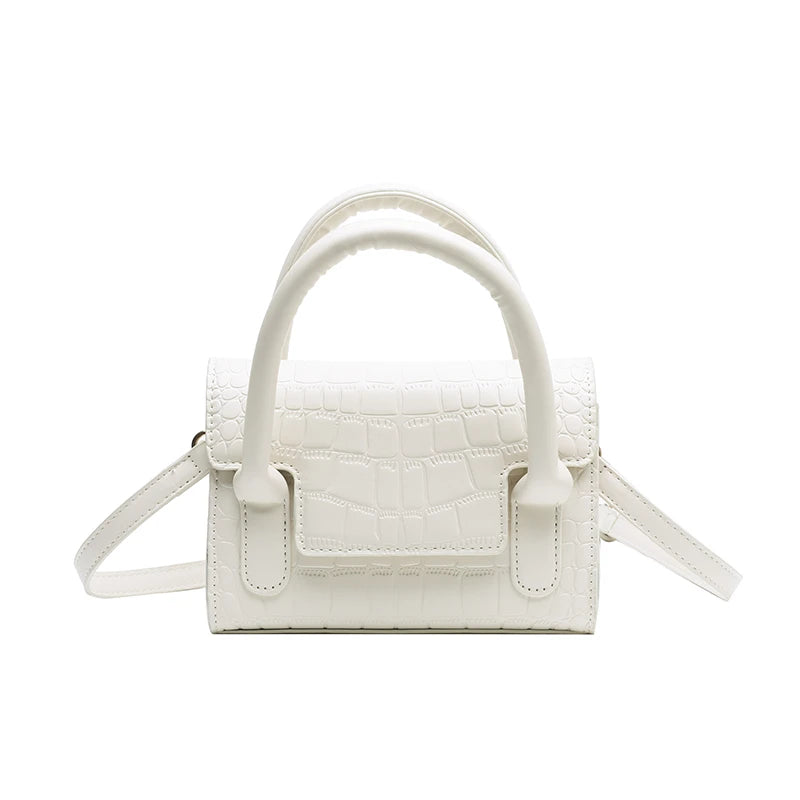 Solid Stone Grain Shoulder Bag for Women Crossbody Bag