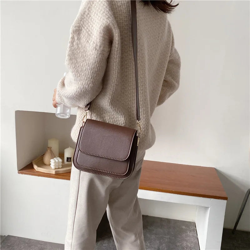 Square Shoulder Crossbody Bag for Women Wide Strap Tote