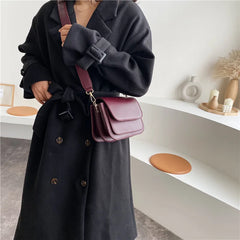 Square Shoulder Crossbody Bag for Women Wide Strap Tote