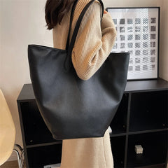 Large Capacity Shoulder Bags Women's PU Leather Totes Handbags Shopping Bags