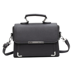 Solid PU Crossbody Bag Winter Lady Handbags with Short Handle