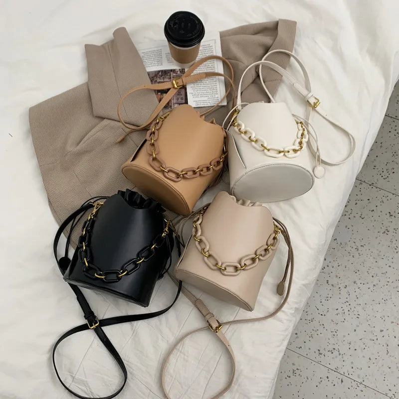 Mini Bucket Crossbody Bag Shoulder Chain Purses and Handbags Totes