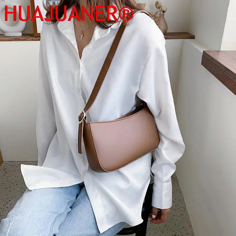 Small PU Leather Shoulder Bag Women Handbag Travel Tote