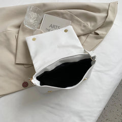 Women Pleated PU Leather Shoulder Underarm Bags Casual Square