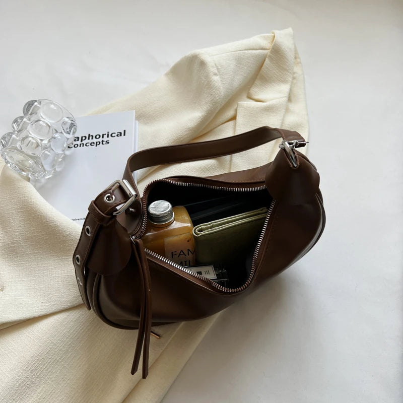 Vintage Leather Crossbody Bag for Women Casual Handbags