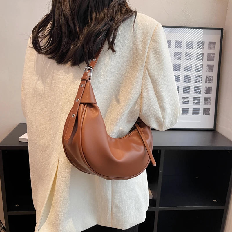 Vintage Leather Crossbody Bag for Women Casual Handbags