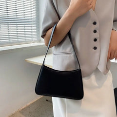 Solid Pu Leather Women's Shoulder Bag Handbags Female Ladies Underarm Tote Bags