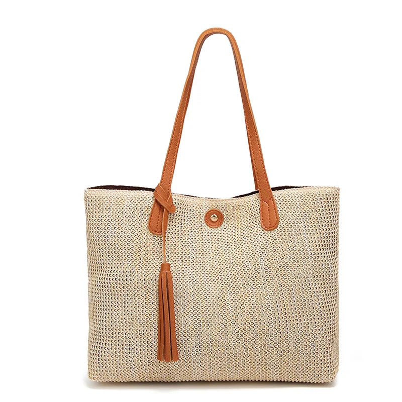 Straw Retro Shoulder Bag Women Handbags Ladies Shopping Beach Bags
