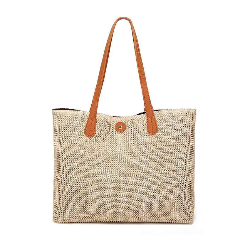 Straw Retro Shoulder Bag Women Handbags Ladies Shopping Beach Bags