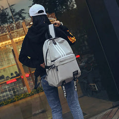 Striped Women Backpack Junior School Bag Harajuku Unisex Travel Girls Book
