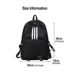 Striped Women Backpack Junior School Bag Harajuku Unisex Travel Girls Book