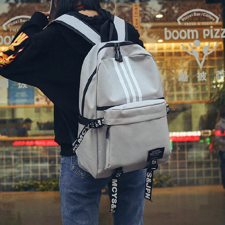 Striped Women Backpack Junior School Bag Harajuku Unisex Travel Girls Book