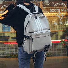 Striped Women Backpack Junior School Bag Harajuku Unisex Travel Girls Book