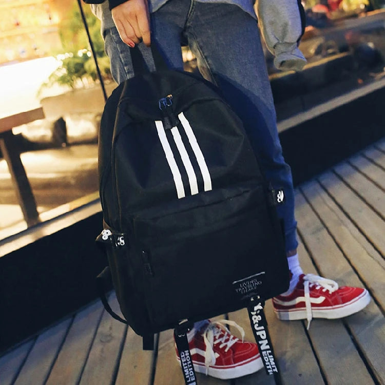 Striped Women Backpack Junior School Bag Harajuku Unisex Travel Girls Book
