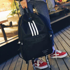 Striped Women Backpack Junior School Bag Harajuku Unisex Travel Girls Book
