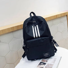 Striped Women Backpack Junior School Bag Harajuku Unisex Travel Girls Book