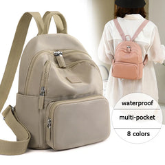 Casual Waterproof Nylon Backpack for Women