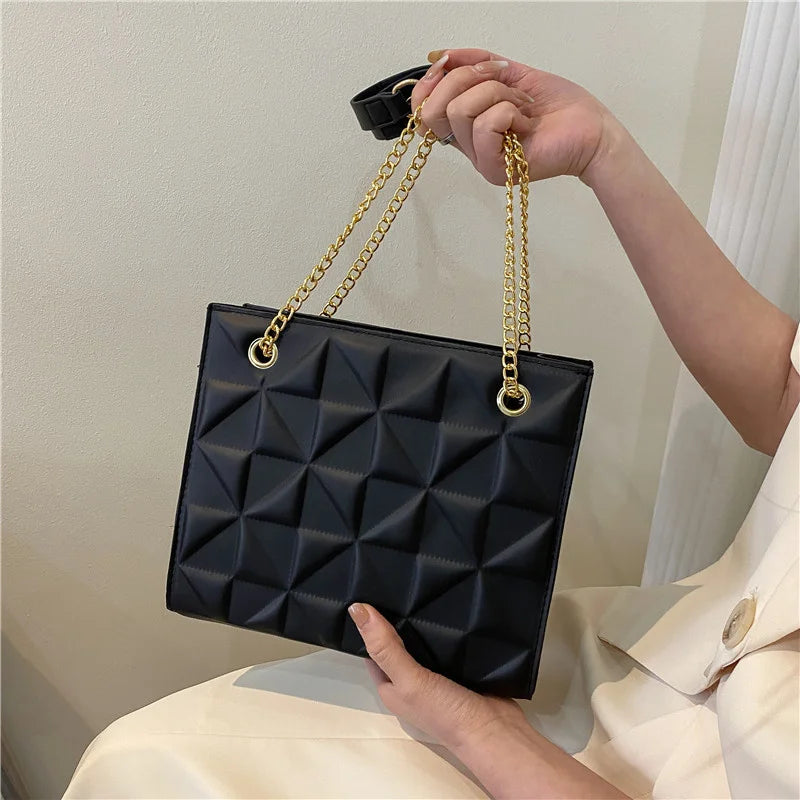 Women's Chain Crossbody Bag PU Leather Handbag