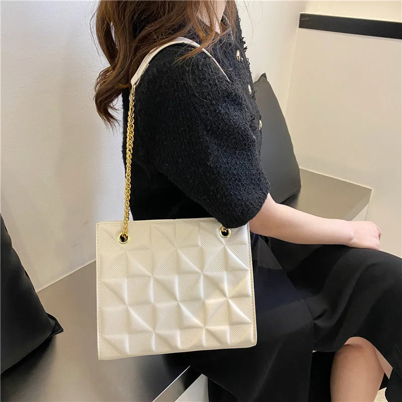 Women's Chain Crossbody Bag PU Leather Handbag