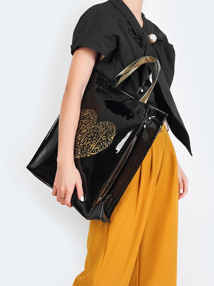 Stylish PVC Reusable Shopping Purse Eco Friendly Tote Bag