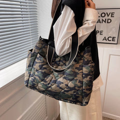Quilted Satchels Handbags For Women Space Padded Shoulder Bag