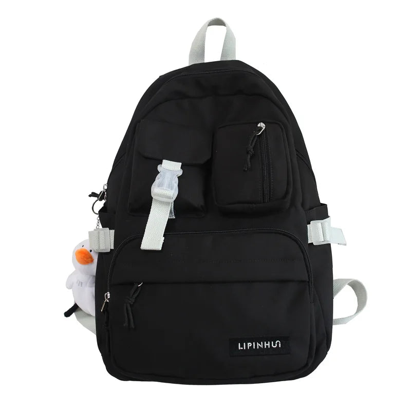 Teenage Girl Schoolbag Women Neutral Backpack High School Students