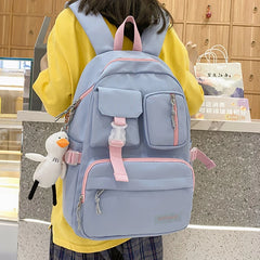 Teenage Girl Schoolbag Women Neutral Backpack High School Students