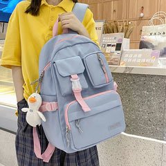 Teenage Girl Schoolbag Women Neutral Backpack High School Students