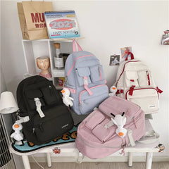 Teenage Girl Schoolbag Women Neutral Backpack High School Students