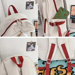 Teenage Girl Schoolbag Women Neutral Backpack High School Students