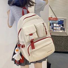 Teenage Girl Schoolbag Women Neutral Backpack High School Students