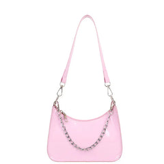 Texture Female Small Handbags Spring Crossbody Bag Single Shoulder Crescent Bag