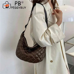Quilted Rhombus Pattern Top-handle Bag for Women