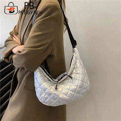 Quilted Rhombus Pattern Top-handle Bag for Women