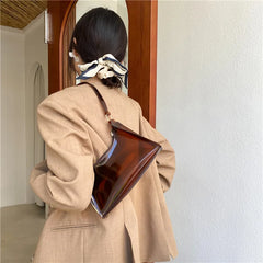 Transparent PVC Jelly Shoulder Bag Zip Underarm Summer Candy Bag