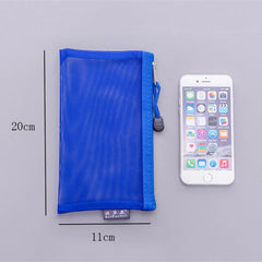 Transparent Mesh Pencil Case Office Student Pencil Cases Nylon Pencil Cases