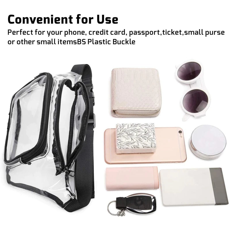 Transparent Waterproof Waist Bag for Men Women, Travel Beach Concerts