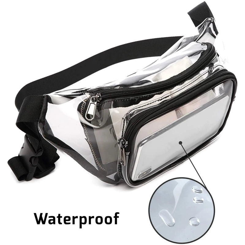 Transparent Waterproof Waist Bag for Men Women, Travel Beach Concerts