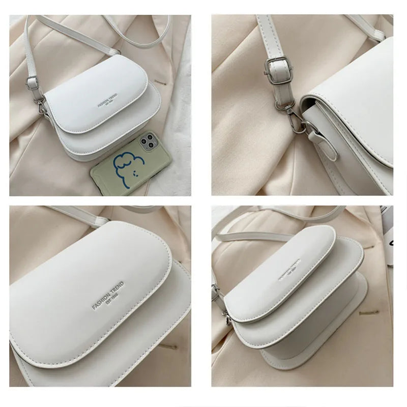 Women's Solid Wild Flap Shoulder Bag Lady Small Handbags
