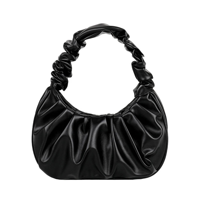 Pleated Cloud Bag Handbag for Graduation